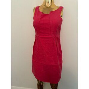 Anthropologie Edme & Esyllte Women's Sleeveless Red Linen Dress Size 4